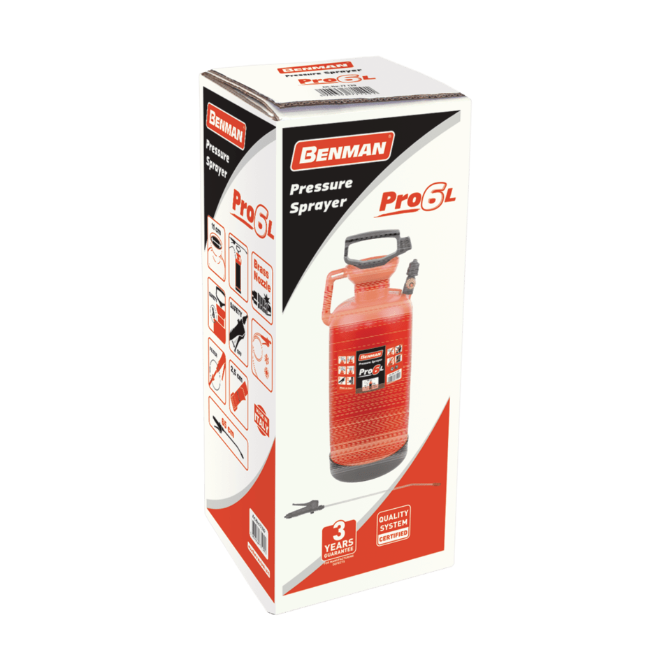 Pulverizador de presión grande Benman - 6 litros