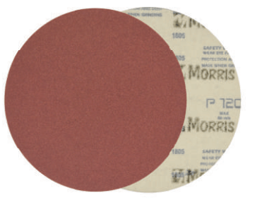 Disco tipo velcro, non forato in ossido di alluminio 150mm Morris