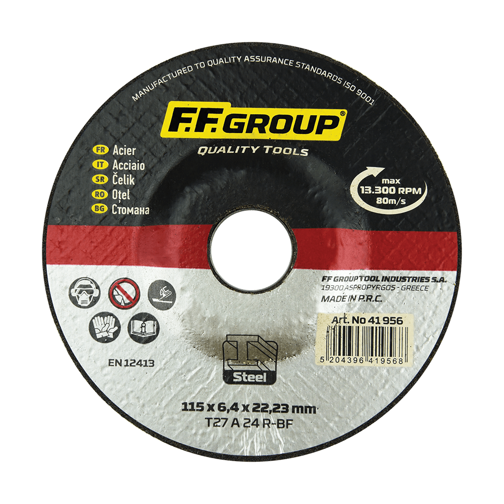 Disco da taglio per acciaio 115X6,4 mm F.F. Group