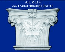 Capitello in gesso per lesena Art. CL14