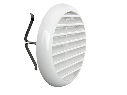 Griglia di ventilazione rotonda ø 106 mm bianca TUR100B