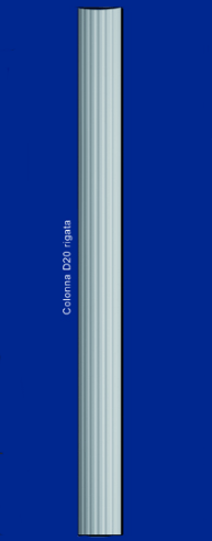 columna de yeso rayado de 20 mm