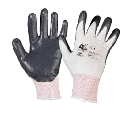 Guante de poliéster recubierto de nitrilo Socim