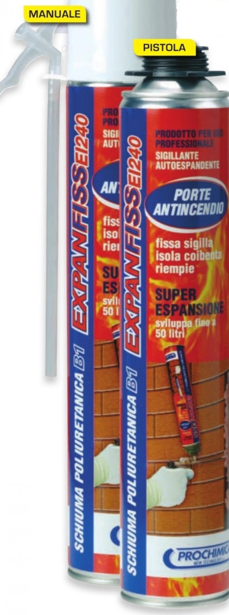 Sigillante autoespandente per uso professionale Expanfiss fuoco 750 ml