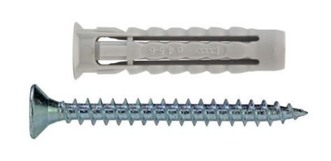 Tassello FXU in nylon con bordino 6X30 + Vite TPS 4,5X40 mm Unifix