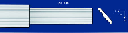 Cornice in gesso mod.346 da metri 1,50