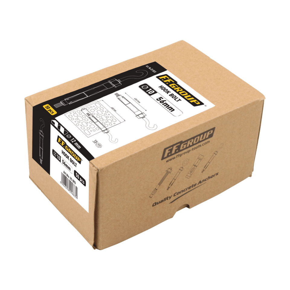 ANCORANTI LUNGHI CON DADO E RONDELLA (25 PZ) , FF GROUP, M10X130