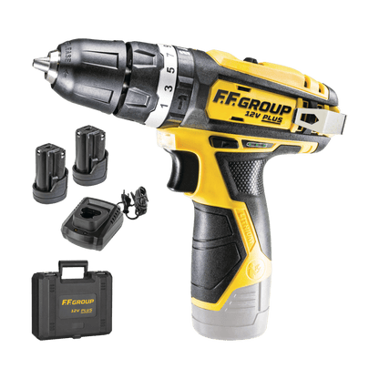 Trapano avvitatore 12V Plus + inserti, caricabatteria e batteria supplementare