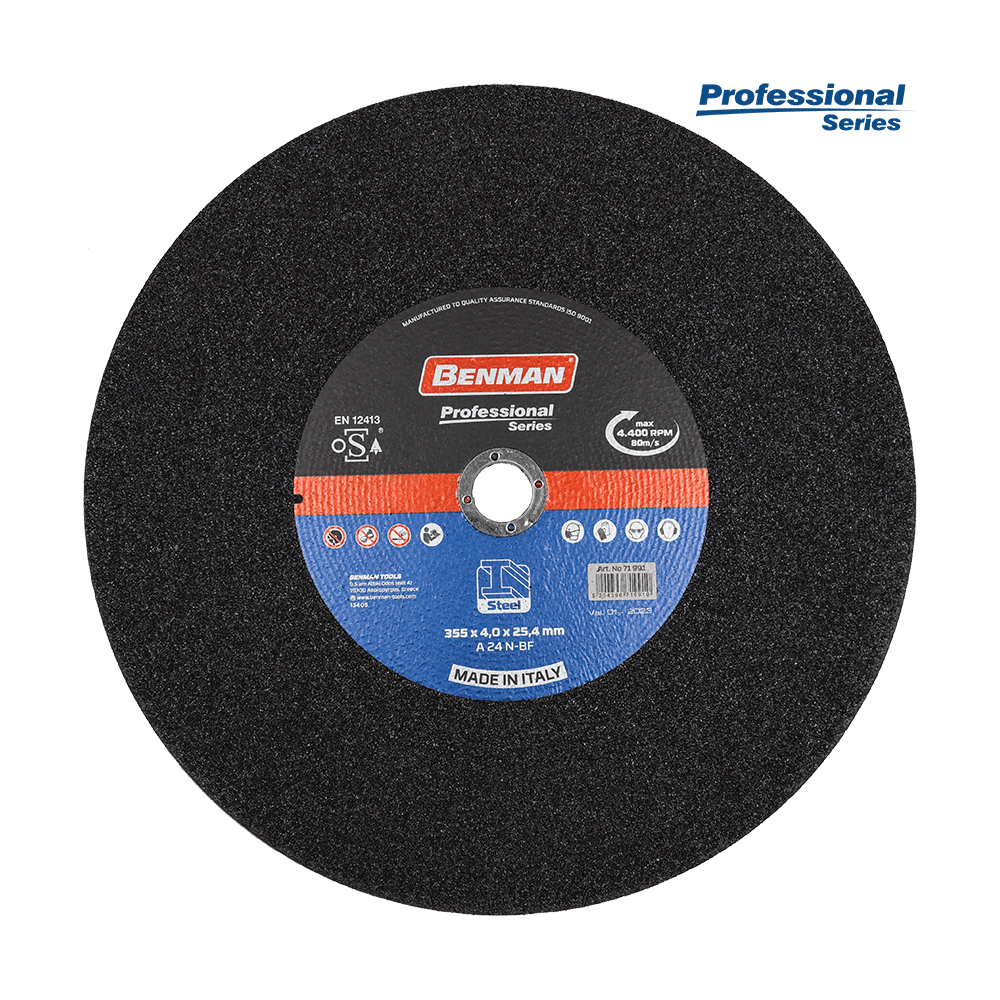 Disco da taglio professional series per acciaio Benman