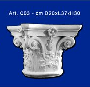 Capitello in gesso per colonna Art. C03