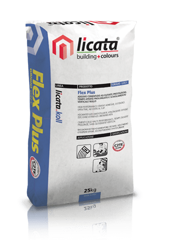 Colla per piastrelle Flex Plus adesivo cementizio 25 KG – Licata