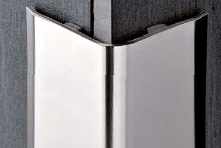 Perfil de aluminio anodizado Proedge Al - 2,7 m Progress - con adhesivo, plateado