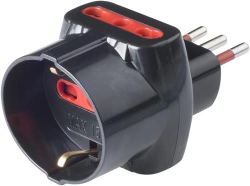 Spina con adattatore serie Emilia Rosi SP10 A PR10/16A SCHUKO NE