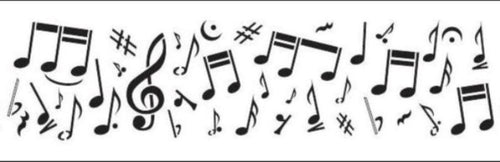 Impronta per effetti decorativi 90x15cm fantasia music