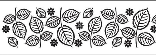 Impronta per effetti decorativi 90X15cm fantasia foglie