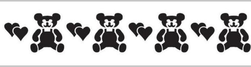 Impronta per effetti decorativi 90x15cm fantasia orsetti