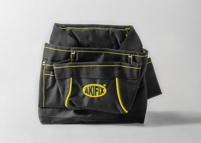 Tasca da posatore in tessuto antistrappo con 5 comparti completa di cinta – Akifix