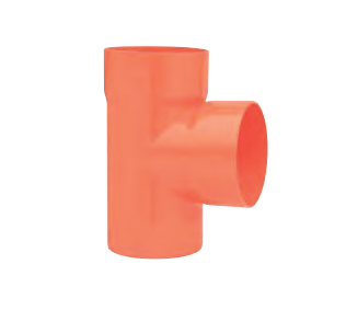 Accordo di derivazione in PVC Pied-De-Biche 87° arancione