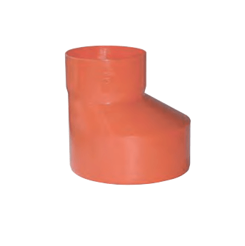 Aumento conico eccentrico in PVC arancio