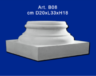Base in gesso per colonna mod.B08