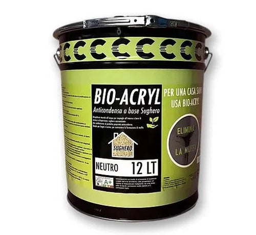 Bio-Acryl pittura antimuffa anticondensa a base di sughero – 6 o 12 litri