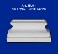 Base in gesso per lesena mod.BL01