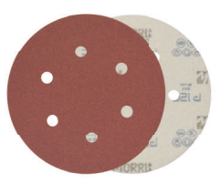 Disco tipo velcro 6 fori in ossido di alluminio 150mm Benman