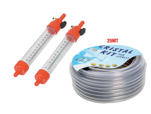 Livella ad acqua Mass fiale + tubo 25 mt