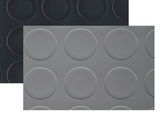 Tira de moqueta de PVC con burbujas, 1 mm de grosor, 1 m de largo - Gris oscuro 