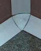 Herraje de esquina interior de 3 vías Prointer, blanco