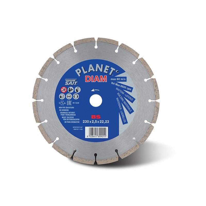 Disco diamantato da taglio 230X2,5X22,23 BS segmenti sinterizzati